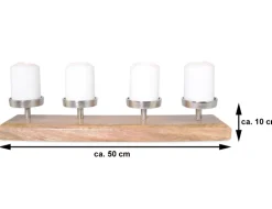 Adventskerzenhalter Mangoholz Tablett 50 x 10 cm | 74535