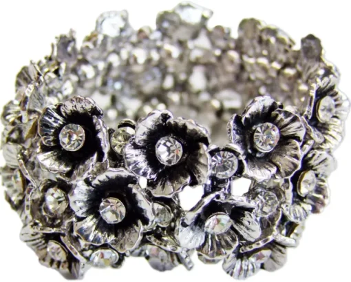 Armband mit Blüten und Strass