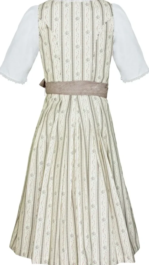 Bergweiss Trachten Kinder Dirndl Dorisa - Creme / Taupe / Rosa