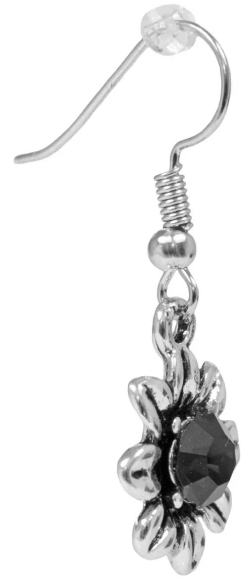 Blumen Collier mit Ohrhängern Hellblau