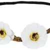 Blumen Haarband mit Anemonen - Creme Weiß