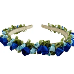 Blumen Haarreif "Rosalie" mit Rosenblüten | Blau
