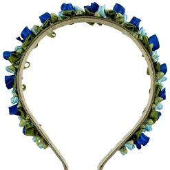 Blumen Haarreif "Rosalie" mit Rosenblüten | Blau