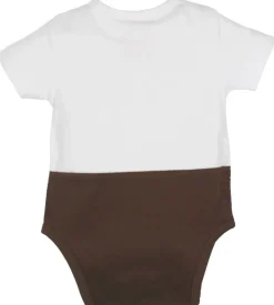 BONDI Baby Body Lederhose "Gipfelkraxler" 905090 | Weiß Braun
