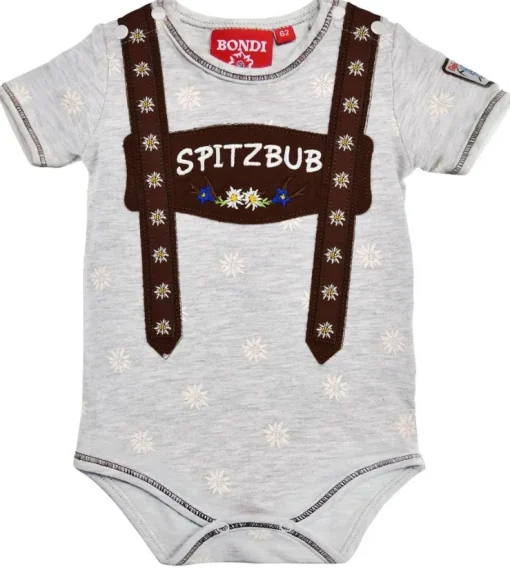 BONDI Baby Body Unterziehbody "Spitzbub" 91378 | Grau