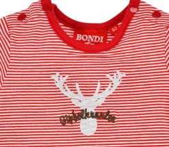 BONDI Baby Body Unterziehbody "Hirsch" 91379 | Rot / Weiß