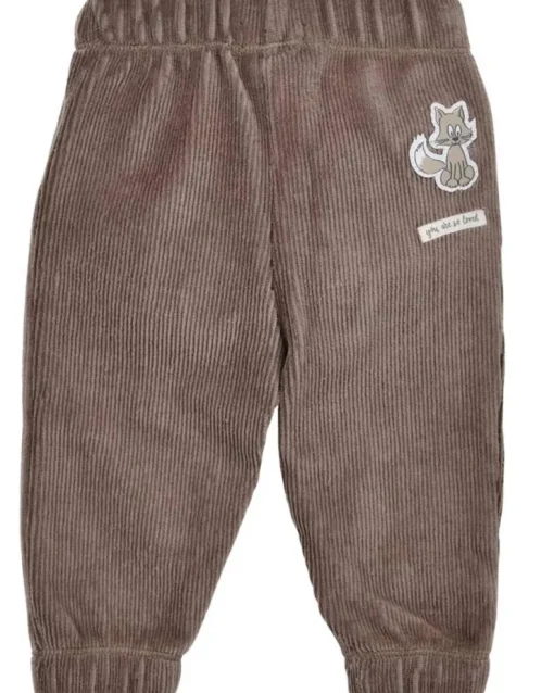 BONDI Baby Jungen Cord Laufhose "Hello little one" 94017 | Schoko