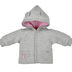 BONDI Baby Kapuzenjacke mit Herzallover | 93630 Grau