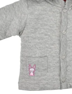 BONDI Baby Kapuzenjacke mit Herzallover | 93630 Grau