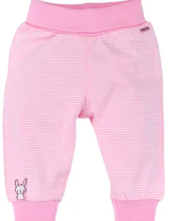 BONDI Baby Leggings geringelt 93633 | Rosa / Weiß