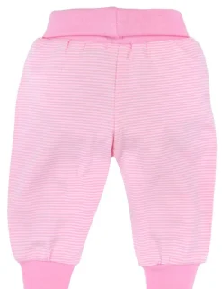 BONDI Baby Leggings geringelt 93633 | Rosa / Weiß