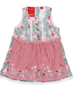 BONDI Baby Mädchen Dirndl "Blumenallover" 86846 | Grün Rot