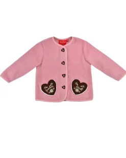 BONDI Baby Mädchen Fleecejacke "Freches Madl" 86851 | Old Rose