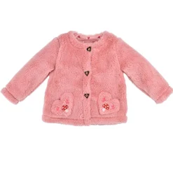 BONDI Baby Mädchen Fleecejacke "Pilze" 86680 | Soft Rose
