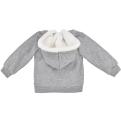 BONDI Baby Mädchen Kapuzenjacke "Wild Love" 86633 | Grey Melange