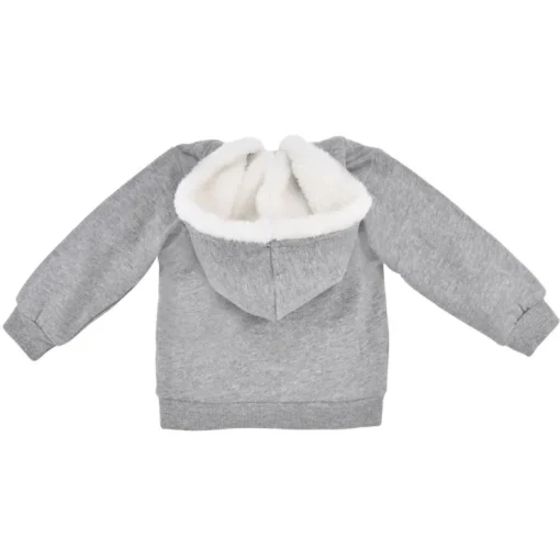 BONDI Baby Mädchen Kapuzenjacke "Wild Love" 86633 | Grey Melange