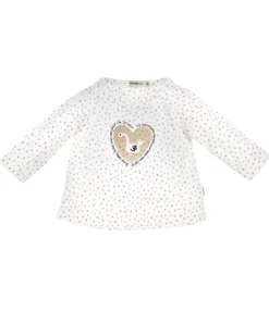 BONDI Baby Mädchen Langarmshirt "Gänschen" 93957 | dots allover
