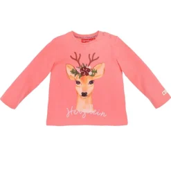 BONDI Baby Mädchen Langarmshirt "Herzlein" 86671 | Candy Rosa