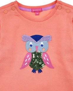 BONDI Baby Mädchen Langarmshirt "Eule" 86968 | Apricot