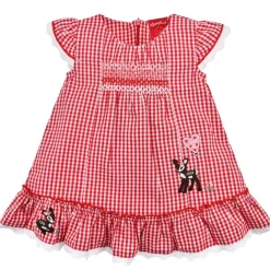 BONDI Baby Mädchen Sommerkleid "Bambi" 86757 | Rot Weiß Kariert
