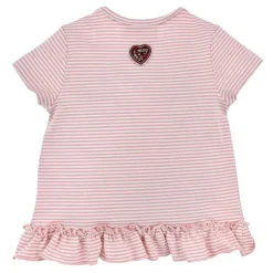 BONDI Baby Mädchen T-Shirt "Rehkitz" 86752 | Rosa Geringelt
