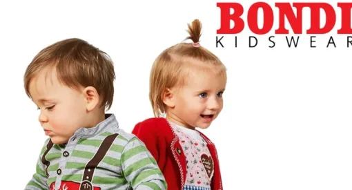 BONDI Baby Overall "Häschen" geringelt 93637 | Rosa / Weiß