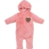 BONDI Baby Puscheloverall "Herzilein" aus Teddyfell 86685 | Soft Rose