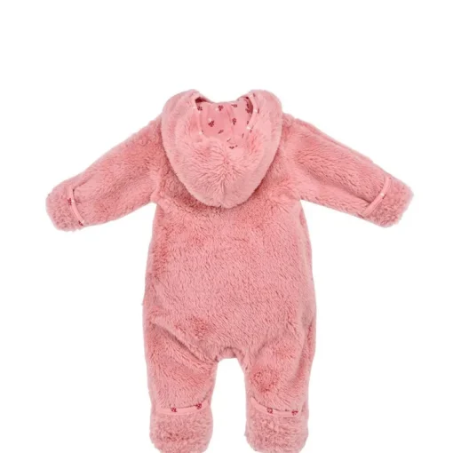 BONDI Baby Puscheloverall "Herzilein" aus Teddyfell 86685 | Soft Rose