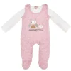 BONDI Baby Strampelanzug "Eulenfamilie" 2-tlg. 93735 | Rosewood Rosa