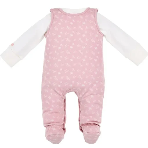 BONDI Baby Strampelanzug "Eulenfamilie" 2-tlg. 93735 | Rosewood Rosa
