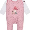 BONDI Baby Strampler Strampelanzug "Blumenallover" 86928 | Rose