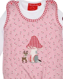 BONDI Baby Strampler Strampelanzug "Blumenallover" 86928 | Rose
