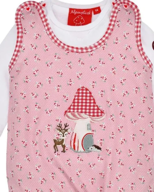BONDI Baby Strampler Strampelanzug "Blumenallover" 86928 | Rose