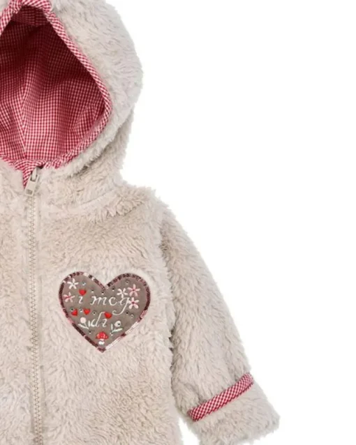 BONDI Baby Trachten Fleece Overall "I mog di" 86936 | Beige