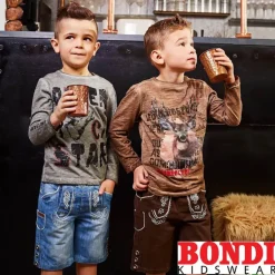 BONDI Bermuda Shorts "Hard Work" für Jungen 33154 - Grau | Kurze Kinderhose