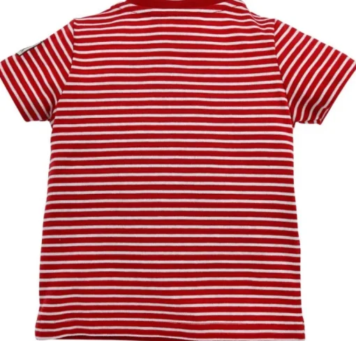BONDI Gipfelkraxler Trachten Ringel T-Shirt "Rucksack" - Rot