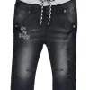 BONDI Jungen Jeans "I am the Boss" 91566 | Black Denim