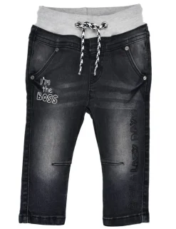 BONDI Jungen Jeans "I am the Boss" 91566 | Black Denim