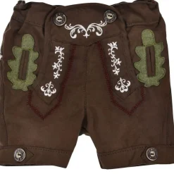 BONDI Jungen Kunstleder Shorts Hose "Lausbub" 91586 | Braun