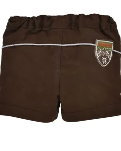BONDI Jungen Kunstleder Shorts Hose "Gipfelkraxler" 91727 | Braun - Bermuda