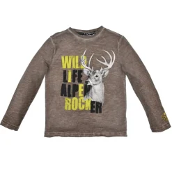 BONDI Jungen Langarmshirt "Wild Life" 29905 | Braun