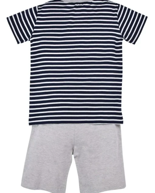 BONDI Jungen Shorty Pyjama"Traktor" 33157 | Stripe Navy / White