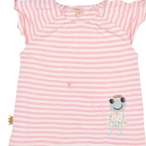BONDI Kinder T-Shirt "Froschkönig" 86570 - Rosa / Weiß | Mädchen Kurzarmshirt