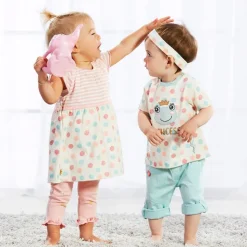 BONDI Kinder T-Shirt "Froschkönig" 86570 - Rosa / Weiß | Mädchen Kurzarmshirt