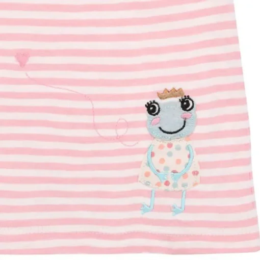 BONDI Kinder T-Shirt "Froschkönig" 86570 - Rosa / Weiß | Mädchen Kurzarmshirt