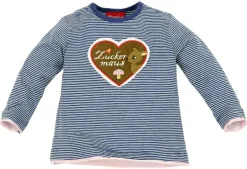 BONDI Langarm T-Shirt ´Zuckermaus´ - Blau Weiß gestreift