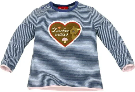 BONDI Langarm T-Shirt ´Zuckermaus´ - Blau Weiß gestreift