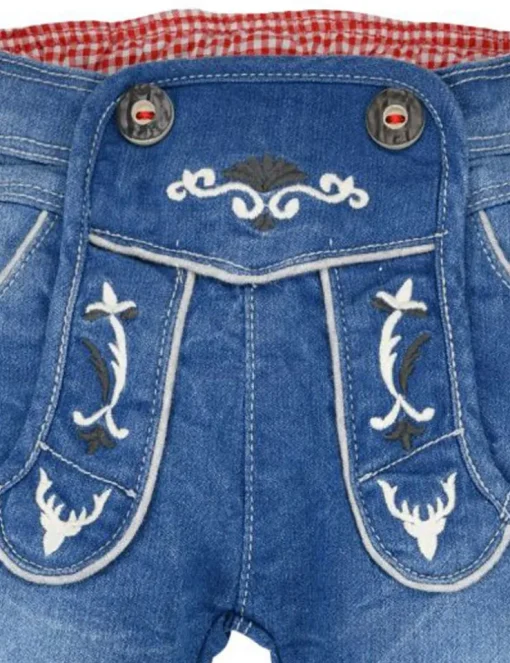 BONDI Lange Trachten Jeans "Gipfelkraxler" Jogg Denim für Jungen 91469 | Blau