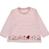 BONDI Mädchen Langarmshirt "Be nature" 86955 | Stipe Candy/Offwhite