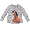BONDI Mädchen Langarmshirt "Only Love" 36211 | Grey Melange